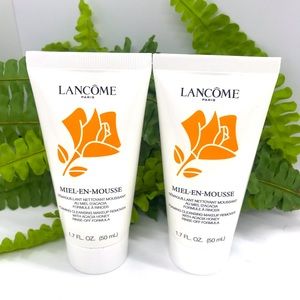 2 x Lancôme MIEL-EN-MOUSSE Foaming Cleansing Makeup Remover 1.7oz/50 ml